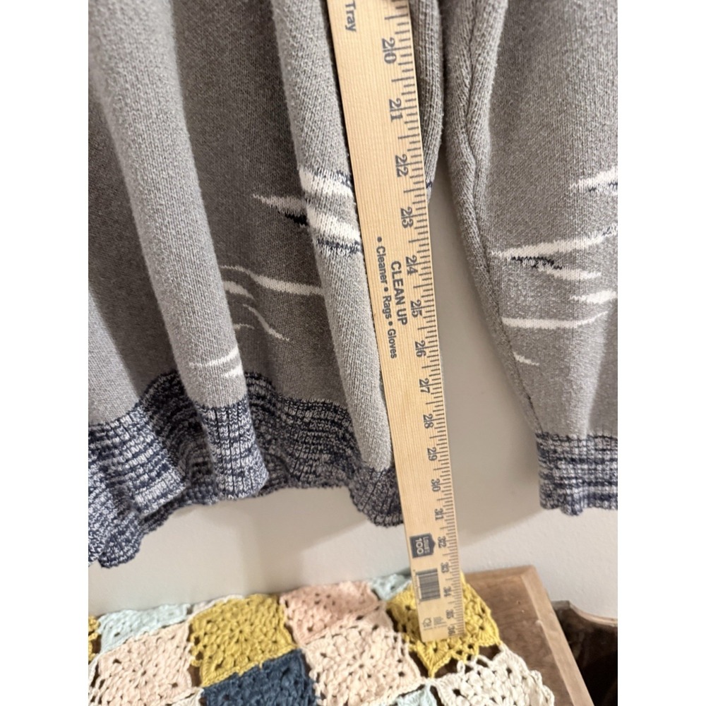 Sun + Stone Men's Native Shawl Neck Sweater Size XXL Pewter‎ Heather NWOT - Picture 5 of 7